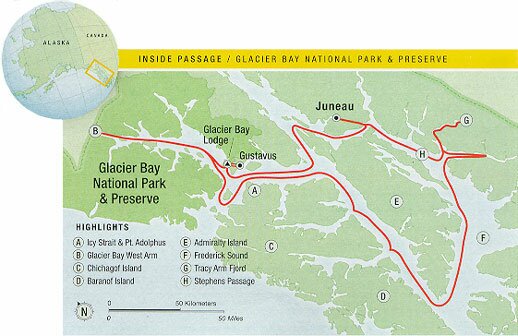 Interior / Denali National Park - Inside Passage / Glacier Bay National Park and Preserve Map